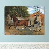 Schilderen van het paardenvervoer canvas afdruk (Insitu (Houten vloer))