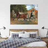 Schilderen van het paardenvervoer canvas afdruk (Insitu (Slaapkamer))