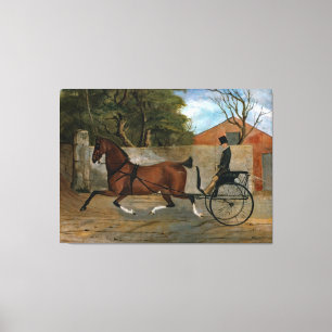 Schilderen van het paardenvervoer canvas afdruk