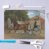 Schilderen van het  paardenvervoer tissuepapier (Craft)