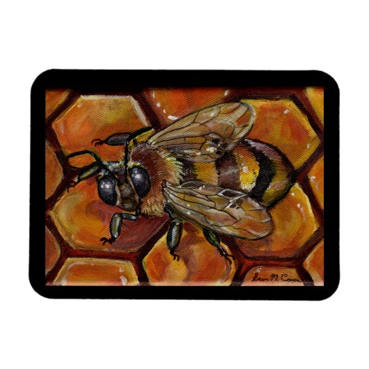 Schilderen van honingbijen magneet (Horizontaal)