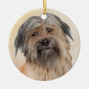 Schilderen van kuddes van Pyrenean - Kute Original Keramisch Ornament