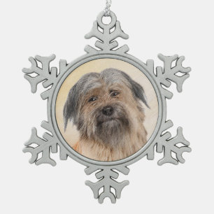 Schilderen van kuddes van Pyrenean - Kute Original Tin Sneeuwvlok Ornament