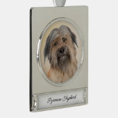 Schilderen van kuddes van Pyrenean - Kute Original Verzilverd Banner Ornament (Rechts)