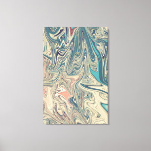 Schilderen van land en rivieren Beste abstracte Canvas Afdruk