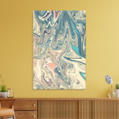 Schilderen van land en rivieren | Beste abstracte  Canvas Afdruk (Insitu (Woonkamer))