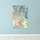 Schilderen van land en rivieren | Beste abstracte  Canvas Afdruk (Insitu (Houten vloer))