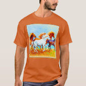 Schilderen van looppaarden. Bestel nu T-shirt (Voorkant)