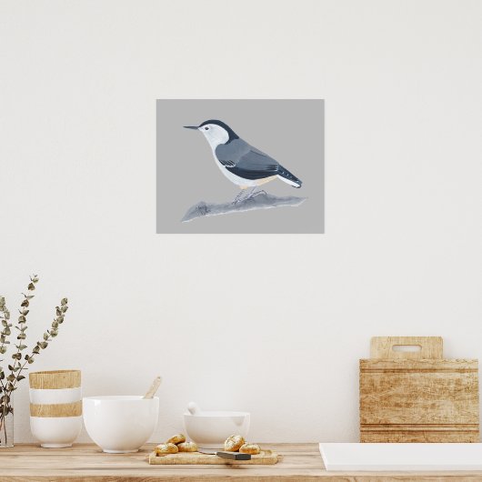 Schilderen van Nuthatch Bird op Wall Posters (Keuken)