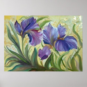 Schilderen van romantische irisis poster