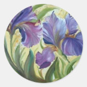 Schilderen van romantische irisis ronde sticker (Voorkant)