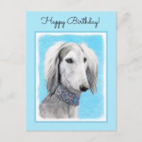 Schilderen van Saluki (zilver) - Kute Original Dog