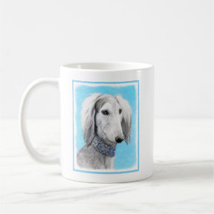 Schilderen van Saluki (zilver) - Kute Original Dog Koffiemok