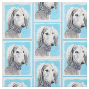 Schilderen van Saluki (zilver) - Kute Original Dog Stof