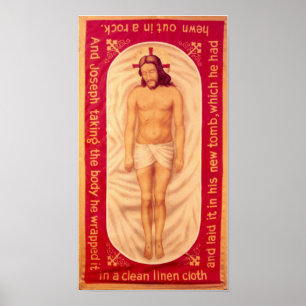 Schilderen van tekenafdrukken poster
