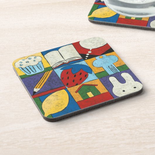 Schilderen van verschillende objecten door Charikl Drankjes Onderzetter (Linkerzijde)