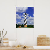 Schilderen van vuurtoren van Cape Hatteras Poster (Keuken)