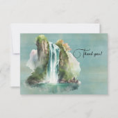 Schilderen van watervallen Waterverf Bedankkaart (Voorkant)
