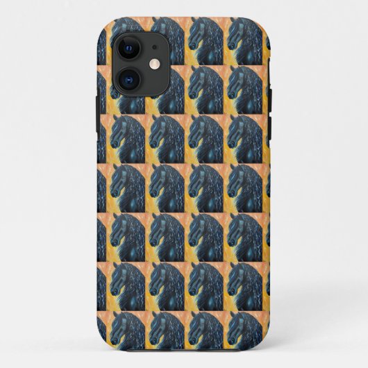Schilderen van zwarte paarden Case-Mate iPhone case (Achterkant)