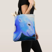 Schilderen van zwemblair Beer Draagtas (Dichtbij)