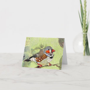 Schilderen, vogel en natuur bedankkaart