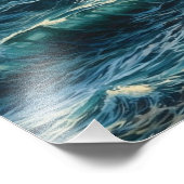 Schilderen Zee piekspanningen Foto Afdruk (Hoek)