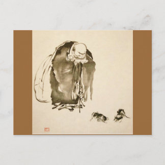 Schilderend door Miyamoto Musashi, c. 1600's Briefkaart