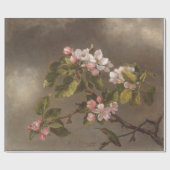  schilderende Hummingbird en appelbloesems Cadeaupapier (Vlak)