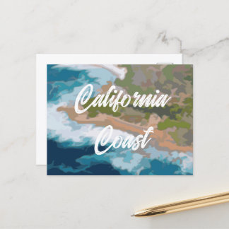 Schilderij aan de kust van Californië Briefkaart