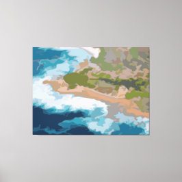 Schilderij aan de kust van Californië Canvas Afdruk