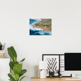 Schilderij aan de kust van Californië Poster