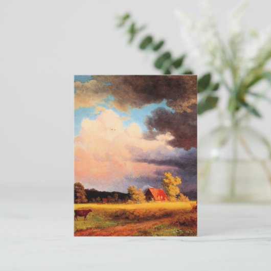 Schilderij Albert Bierstadt, Beiers landschap Briefkaart (Staand voorkant)