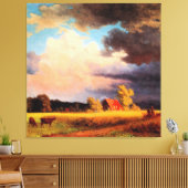 Schilderij Albert Bierstadt, Beiers landschap Canvas Afdruk (Insitu (Woonkamer))