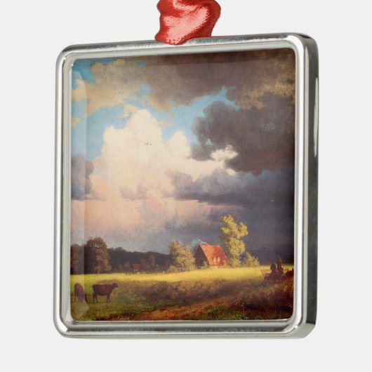 Schilderij Albert Bierstadt, Beiers landschap Metalen Ornament (Links)