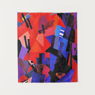 schilderij Aleksandra Ekster, Cityscape Compositio Wandkleed