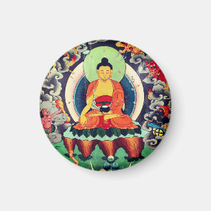Schilderij Buddha Shakyamuni, Himalaya - Nepal Magneet