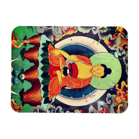 Schilderij Buddha Shakyamuni, Himalaya - Nepal Magneet (Horizontaal)