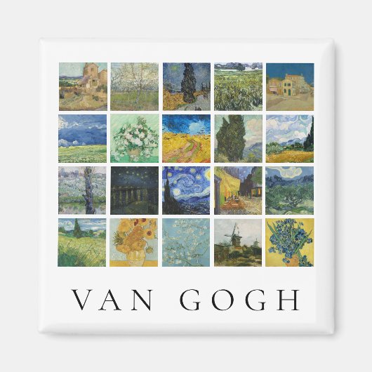 Schilderij Collage Vincent van Gogh Magneet (Voorkant)