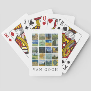 Schilderij Collage Vincent van Gogh Pokerkaarten