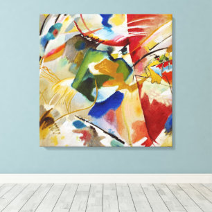 Schilderij met groen centrum van Wassily Kandinsky Canvas Afdruk