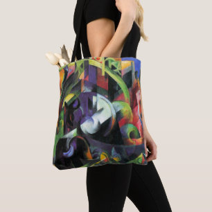 Schilderij met vee van Franz Marc, Vintage Kunst Draagtas