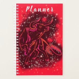 Schilderij Planner Red Bull Running in Sterrennach