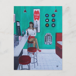 Schilderij Runaround Sue door Alfred Fox Briefkaart