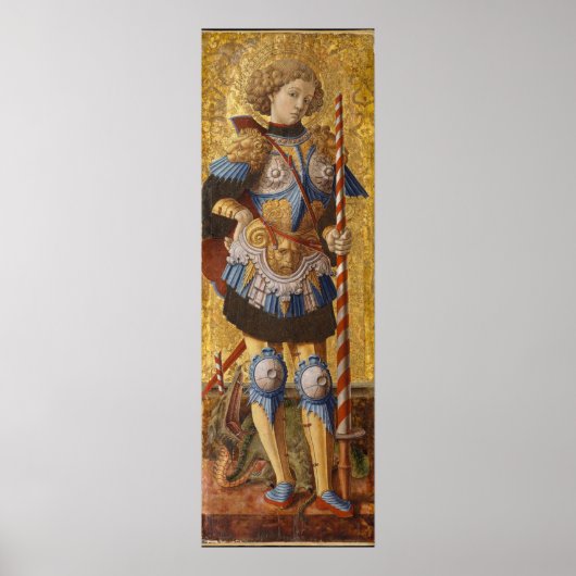  schilderij St. George en de Draak Poster (Voorkant)