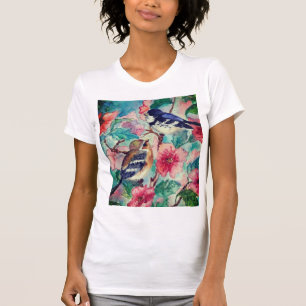 Schilderij T-shirt met mooie vogels