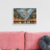 Schilderij (Trocadéro 1900's) Canvas Afdruk (Insitu (Woonkamer))