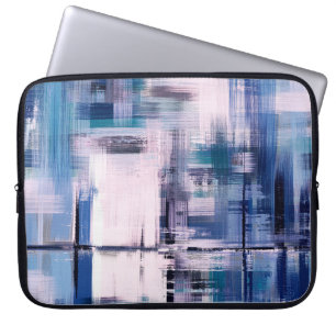 schilderij van abstracte olie op doek, met de hand laptop sleeve