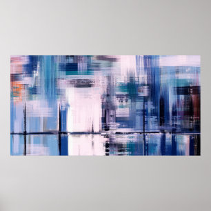 schilderij van abstracte olie op doek, met de hand poster