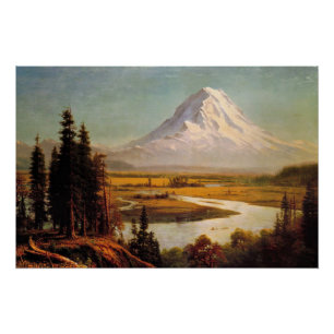 Schilderij van Albert Bierstadt op Rainier Perfect Poster
