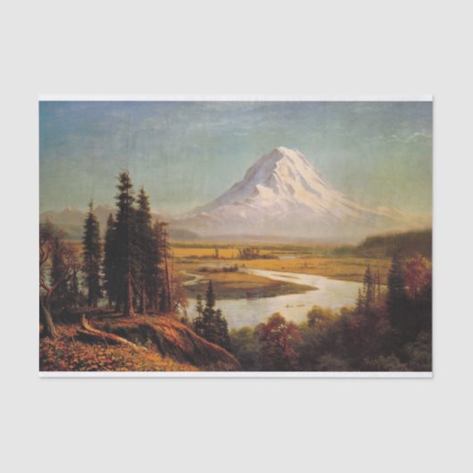Schilderij van Albert Bierstadt op Rainier Tissuepapier (Voorkant)